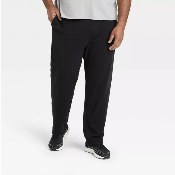 all in motion Pants All In Motion Mens Black Cotton Fleece Jogger